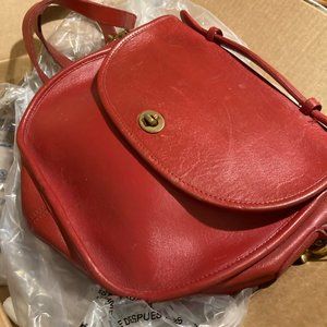 Coach Vintage Satchel/Top Handle Bag with Bag Charm and Detachable Strap